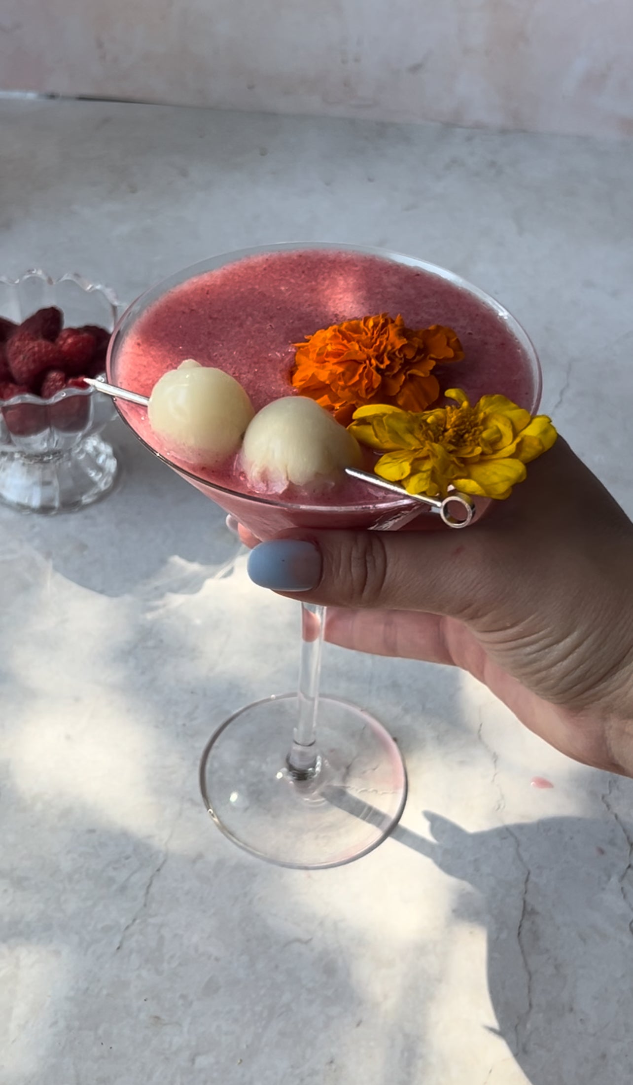 Frozen Raspberry Lychee Martini