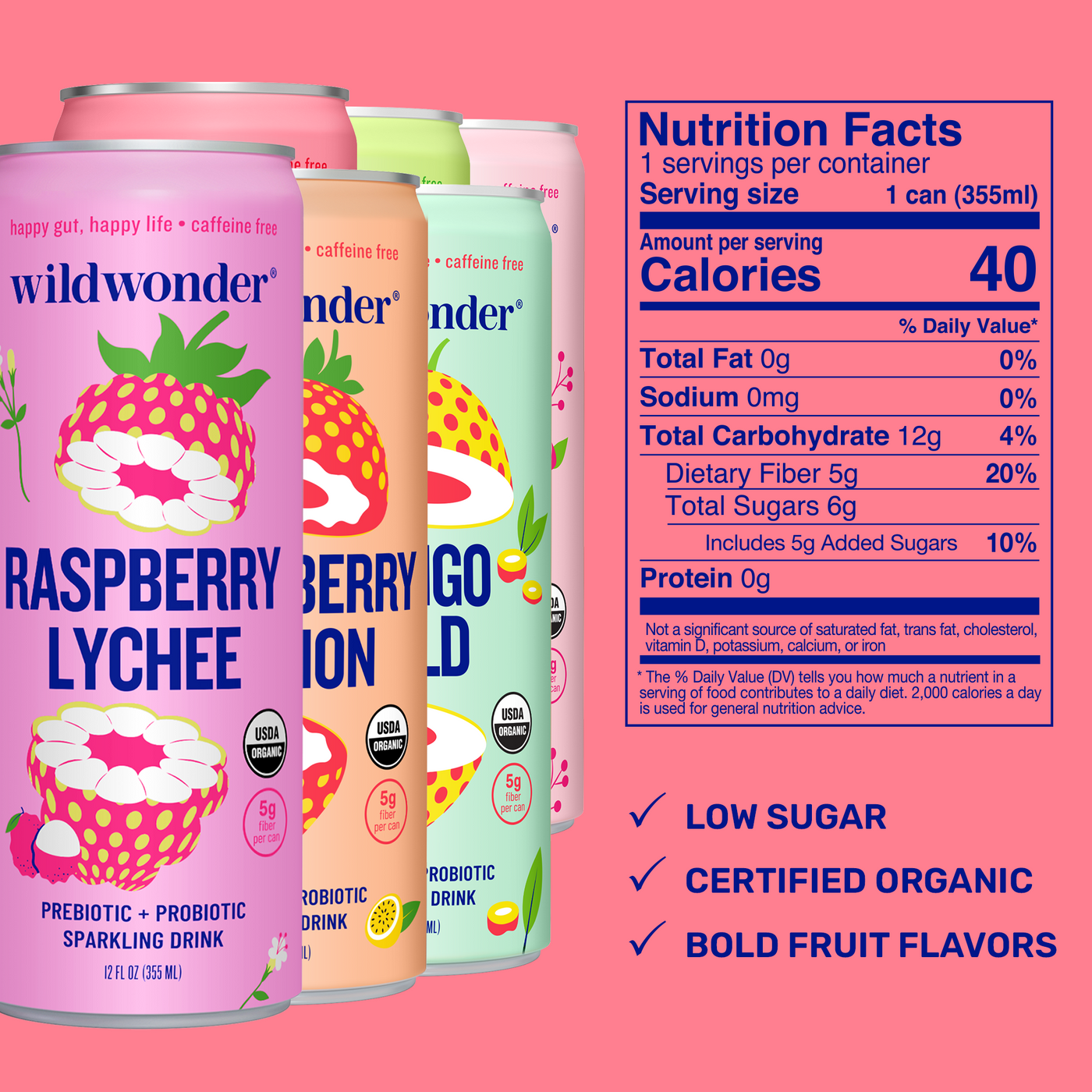 Variety Pack - 6pk Prebiotic and Probiotic Drinks